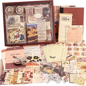 The AutoStory Junk Journal & Scrapbook Kit: A6 Notebook, Stickers, DIY Set with Aesthetic Vintage & Creative Décor Journaling Supplies. Ideal Gifting for Teens, Girls (Cocoa Brownie, Brown),Paper