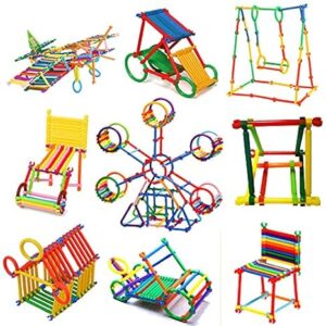 AEXONIZ TOYS Smart Stick Building Blocks Toy Game Set for 3-8 Years Old Kids Boys & Girls,Multi Color,200+ Piece