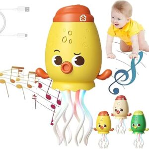 Electric Dancing Jellyfish Octopus Toy – Light & Music Interactive Toy for Kids with LED Lights, Gesture Sensor, USB Rechargeable 360° Spin, Musical Fun Gift for Boys & Girls